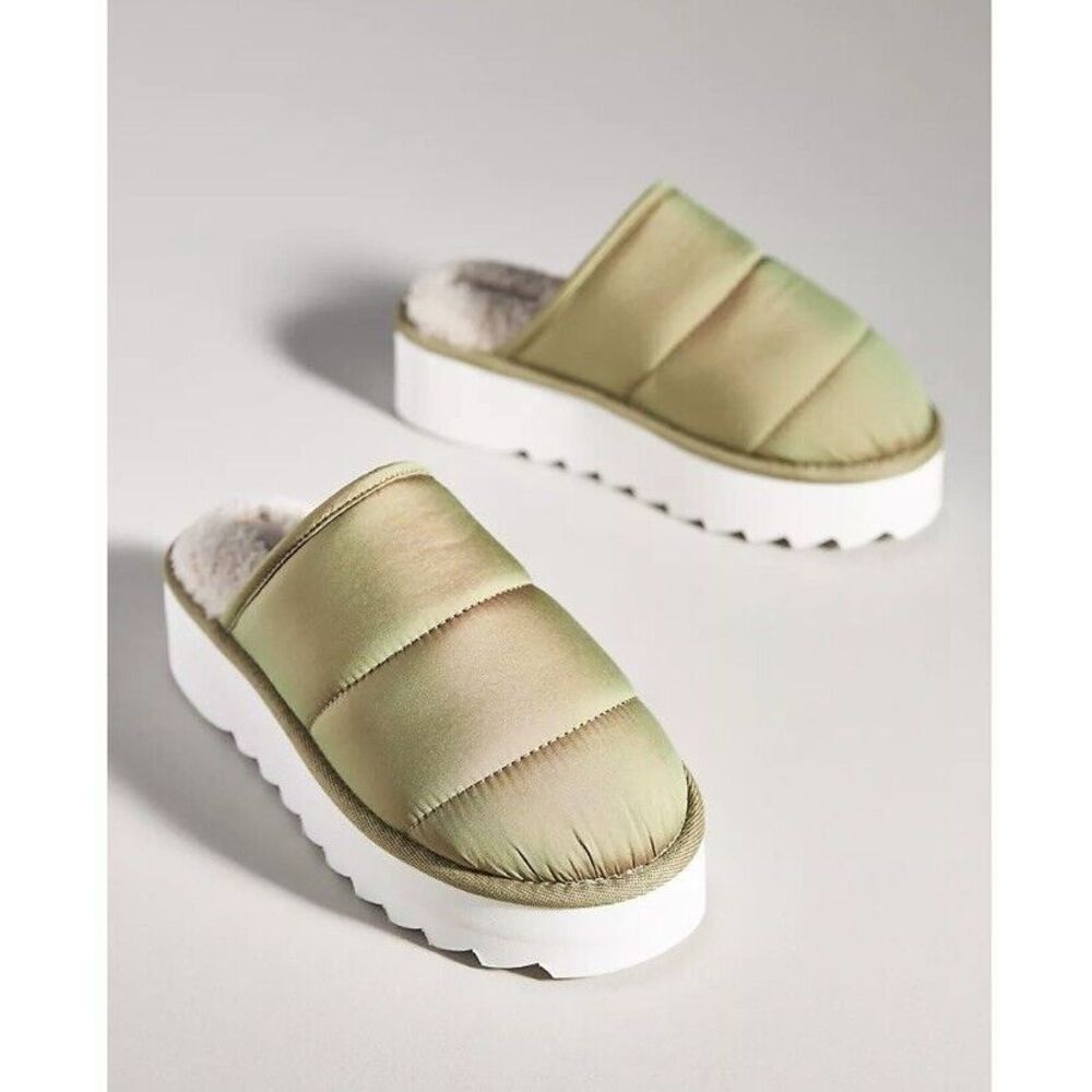 Anthropologie Maeve Puffy Platform Slippers Size L 10-11
